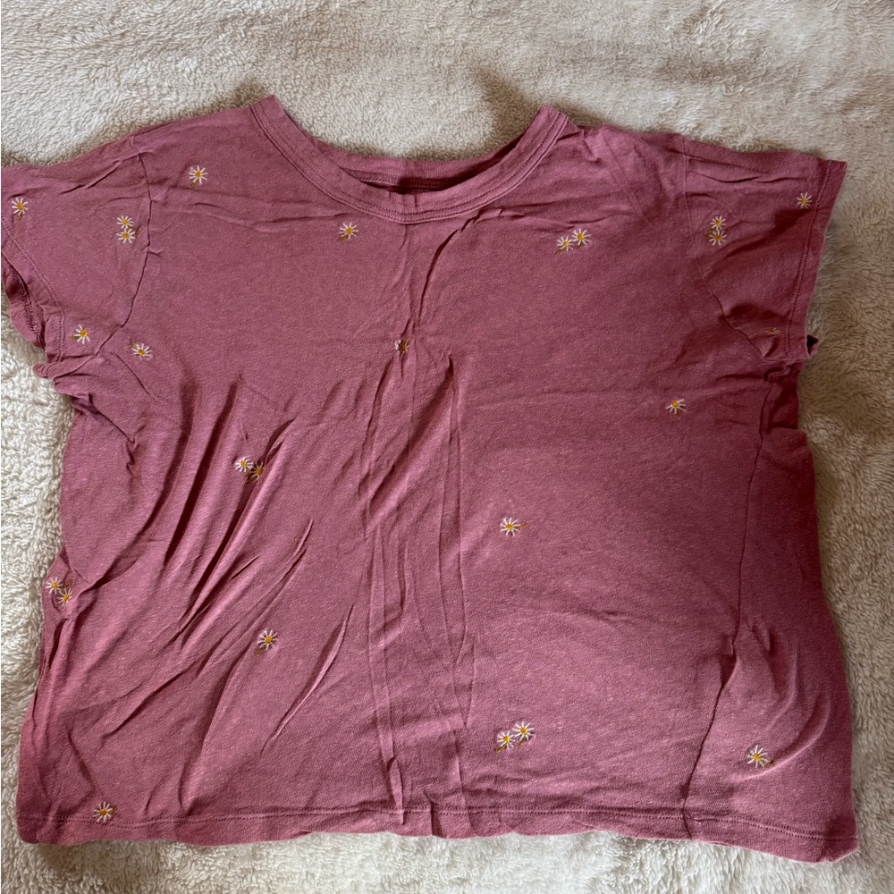 Madewell Rose-Pink Crewneck Tee